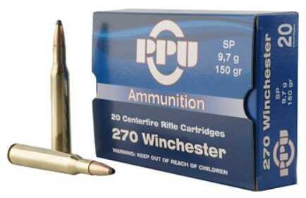 270 <span style="font-weight:bolder; ">Winchester</span> 20 Rounds Ammunition Prvi Partizan 150 Grain Soft Point