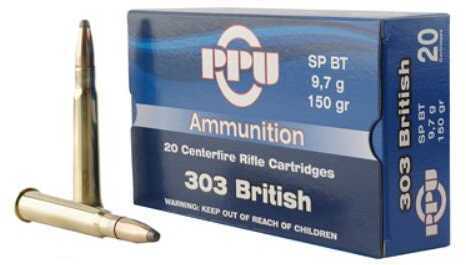 303 <span style="font-weight:bolder; ">British</span> 20 Rounds Ammunition Prvi Partizan 150 Grain Soft Point