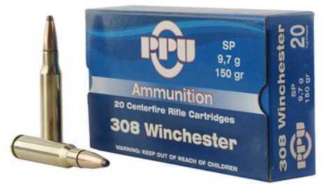 308 Winchester 20 Rounds Ammunition Prvi Partizan 150 Grain Soft Point