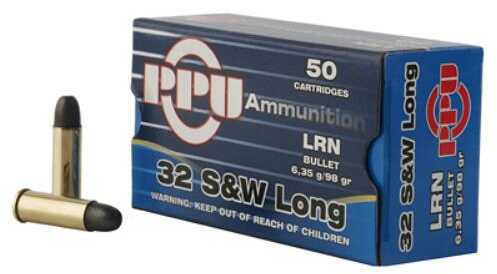 32 S&W Long 98 Grain Lead 50 Rounds Prvi Partizan Ammunition