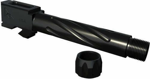 Rival Arms Match Grade Drop-In Threaded Barrel For Gen 3/4 for Glock 19 9MM 1:10" twist Black Physical Vapor Deposition