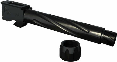 Rival Arms Match Grade Drop-In Threaded Barrel For Gen 3/4 for Glock 22 Converts to 9MM 1:10" twist Black Physical Vapor