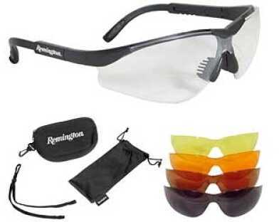 Radians T-85 Glasses Black Frame Clear/Smoke/Amber/Indoor-Outdoor Case/Cloth Bag/Neckcord T85-C