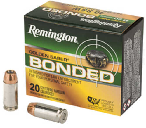 40 S&W 20 Rounds Ammunition Remington 165 Grain Golden Sabre