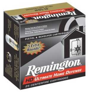 Remington Ultimate Defense 45 ACP 230 Grains Brass Jacketed Hollow Point 25 Rounds HD45APBN
