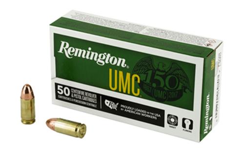 9mm Luger 50 Rounds Ammunition Remington 115 Grain Full Metal Jacket