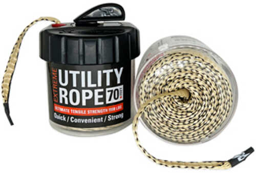 Rapid Rope Mini Canister Tan In A 70 Feet Rated For 1100lb Built-in Cutter Rrmct6133