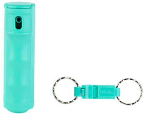 Sabre Pepper Gel with Quick Release Whistle Keychain .54 Ounces Mint Matte Finish