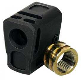 Samson Manufacturing Corp. Pocket Compensator Fits 1/2 x 28 Threaded Barrels For M&P Shield Black Finish