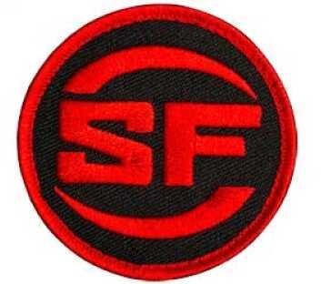 Surefire Patch Black/Red Round W/ Logo Velcro Backing 71-06-468
