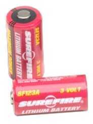 Surefire Battery Cr123a Lithium 2/Pack Red Surefire2-Cb