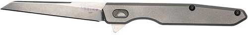 Zac Brown's Southern Grind Quill Folding Knife 2.875" Wharncliffe Blade Silver Titanium Handle Sandvik 14C28N Stainless