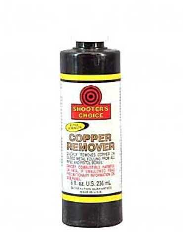 Click to see larger image. Shooter's Choice Copper Remover Liquid 8Oz 12/Box Plastic Bottle CCRS08C