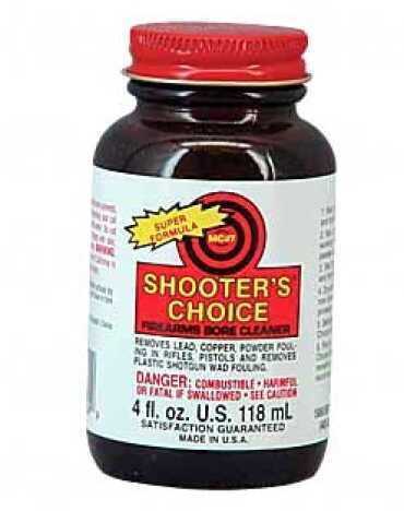 Click to see larger image. Shooter's Choice MC #7 Bore Cleaner/Conditioner Solvent Liquid 4 oz. 12 Per Box Glass Container CMC704C