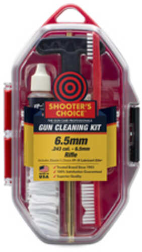 Click to see larger image. Shooter's Choice 6.5 Rifle Gun Cleaning Kit