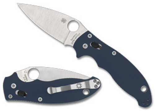 Spyderco Manix 2 Folding Knife 3.37" Drop Point Blade CPM SPY27 Blade 8" Overall Length Ball Bearing Lock Satin Finish S