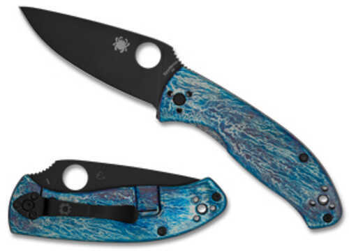 Spyderco Tenacious Folding Knife 3.35" Drop Point Blade D-2 Blade Steel 7.74" Overall Length R.I.L. Lock Black Oxide Fin