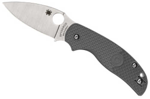 Spyderco Sage 5 Lightweight Folding Knife Plain Edge Gray FRN Handle Satin Finish Silver 3" Blade Length Maxamet Steel C