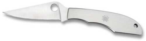 Spyderco Grasshopper Folding Knife 8Cr13MoV/Satin Plain Clip Point Oval Thumb Hole 2.313" Stainless C138P