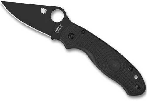 Spyderco Para 3 lightweight CTS BD1N Steel Black Blade Plain Edge 2.95" Kraton Handle Folding knife C223PBBK
