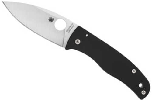 Spyderco Bodacious Folding Knife Plain Edge Black G-10 Handle Satin Finish Silver 3.66" Blade Length CPM-S30V Steel C263