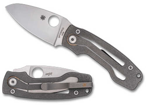 Spyderco PITS 2 SLIPIT Folding Knife 2.74" Drop Point Blade 6.45" Overall Length M398 Blade Steel Plain Edge Satin Finis