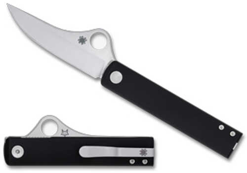 Spyderco Essenza Folding Knife 3.19" Straight Back Blade 7.23" Overall Length N690Co Blade Steel Plain Edge Satin Finish