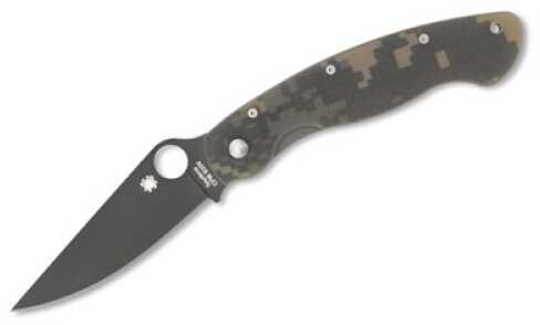 Spyderco MILITARY Folding Knife CPM-S30V Plain Clip Point Circle Thumb Hole/Pocket 4" CAMO G-10 Box C36C C36CPCMO