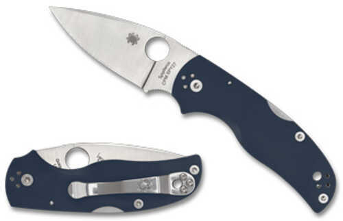 Spyderco Native 5 Folding Knife 3" Drop Point Blade CPM SPY27 Blade 6.875" Overall Length Lockback Satin Finish Silver B