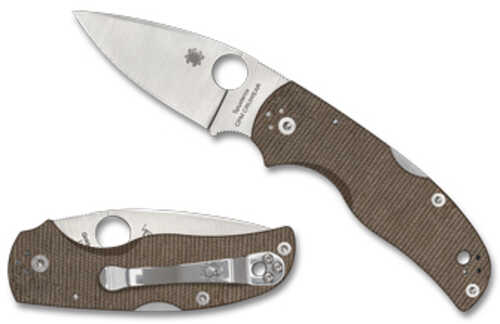Spyderco Native 5 Folding Knife 2.95" Drop Point Blade CPM CRU-WEAR Blade Steel 6.95" Overall Length Back Lock Satin Fin