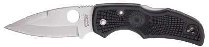 Spyderco Spear Point Blade Folding Knife With Black Handle Md: C41PBK
