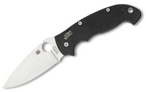 Spyderco Manix2 XL Folding Knife CPM-S30V Plain Clip Point Circle Thumb Hole/Pocket 3.875" Black G10 Box C95GP2