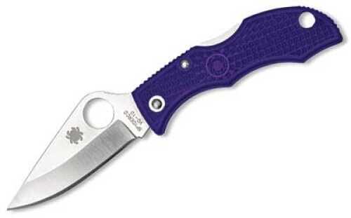 Spyderco Ladybug 3 Folding Knife VG-10 Plain Clip Point Circle Thumb Hole 1.94" Purple FRN Box LPRP3
