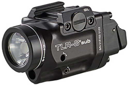 Streamlight Tlr-8 Sub White Led With Red Laser Fits Sig P365/xl 500 Lumens Anodized Finish Black Includes (1