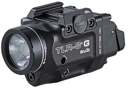 Streamlight Tlr-8 G Sub White Led With Green Laser Fits Sig P365/xl 500 Lumens Anodized Finish Black Include