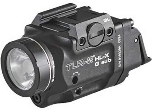 Streamlight TLR-8 HL-X Sub USB Weaponlight with Green Laser 1 000 Lumens Black Fits GLOCK 43X/48 MOS 43X/48 with Front R
