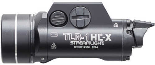 Streamlight TLR-1 HL-X Pistol Light 1 500 Lumens with SL-B9 Batteries 1 Hour Run Time Matte Finish Black with Silver Rin
