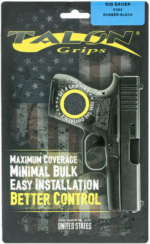 TALON Grips Inc Rubber Black Adhesive Fits Sig P365 021R