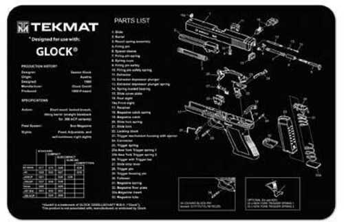 Tekmat Cleaning Mat Pistol Size 11"x17" For Fn 509 Black Tek-r17-fn509