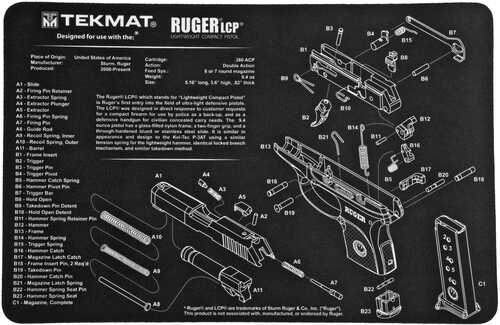 Tekmat Pstl Mat For Ruger 57 Blk Tek-r17-ruger57-img-0