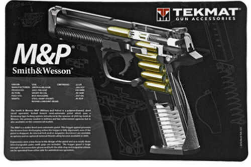 Click to see larger image. TekMat S&W M&P Pistol Mat 3D Cut Away 11"x17" Black Includes Small Microfiber TekTowel Packed In Tube R17-SW-MP-CA