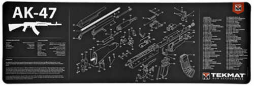 TekMat AK-47 Rifle Mat 12"x36" Black Includes Small Microfiber TekTowel Packed In Tube R36-AK47