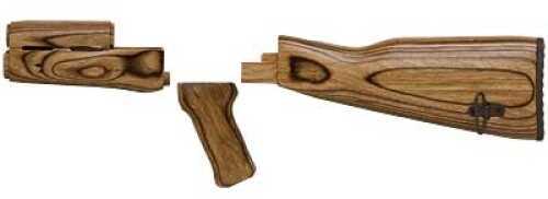 Click to see larger image. Tapco Inc. Stock Fits AK Laminate Handguard Pistol Grip & Brown Finish 16823