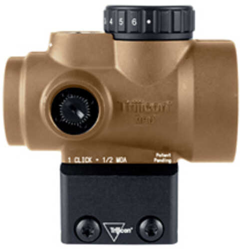 Trijicon MRO SD Red Dot 25mm Objective 2 MOA Dot Anodized Finish Coyote Brown Full Co-Witness Mount MRO-C-2200327