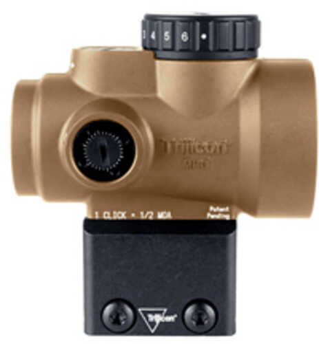 Trijicon MRO SD Red Dot 25mm Objective 2 MOA Dot Anodized Finish Coyote Brown Lower 1/3 Co-Witness Mount MRO-C-2200328
