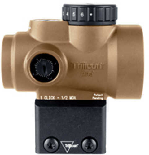 Trijicon MRO SD Green Dot 25mm Objective 2 MOA Dot Anodized Finish Coyote Brown Lower 1/3 Co-Witness Mount MRO-C-2200349