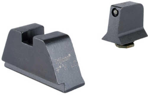 Trijicon Suppressor/Optic Height Night Sights Black Front with Metal Rear & Green Lamps For Glock 17 19 22 23 24 26 27 3