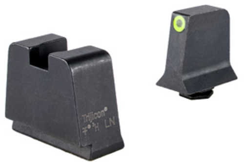 Trijicon Suppressor/Optic Height Night Sights Yellow Front with Metal Rear & Green Lamps For Glock 42 43 43X 48 GL243-C-