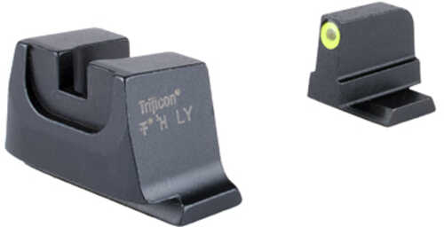 Trijicon Suppressor/Optic Height Night Sights Yellow Front with Metal Rear & Green Lamps Fits Smith & Wesson M&P C.O.R.E