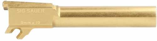True Precision Threaded Barrel 9mm Fits Sig P320 Compact 3.9" Copper Ticn Finish Includes Protector Tp-p32cb-xtc